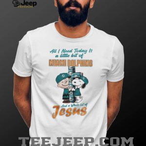 Miami Dolphins Charlie Brown Snoopy Faith Jesus T Shirt