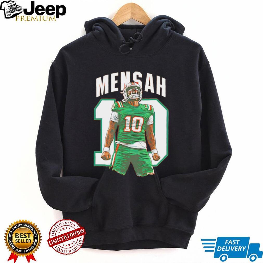 Miami Football Mensah 10 Vintage Style Graphic T Shirt Miami Football Mensah 10 Vintage Style Graphic T Shirt