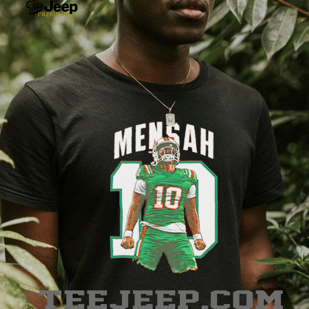 Miami Football Mensah 10 Vintage Style Graphic T Shirt Miami Football Mensah 10 Vintage Style Graphic T Shirt