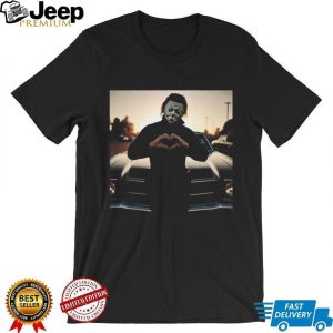 Michael Myers Heart Hands Slasher Movie Parody T Shirt