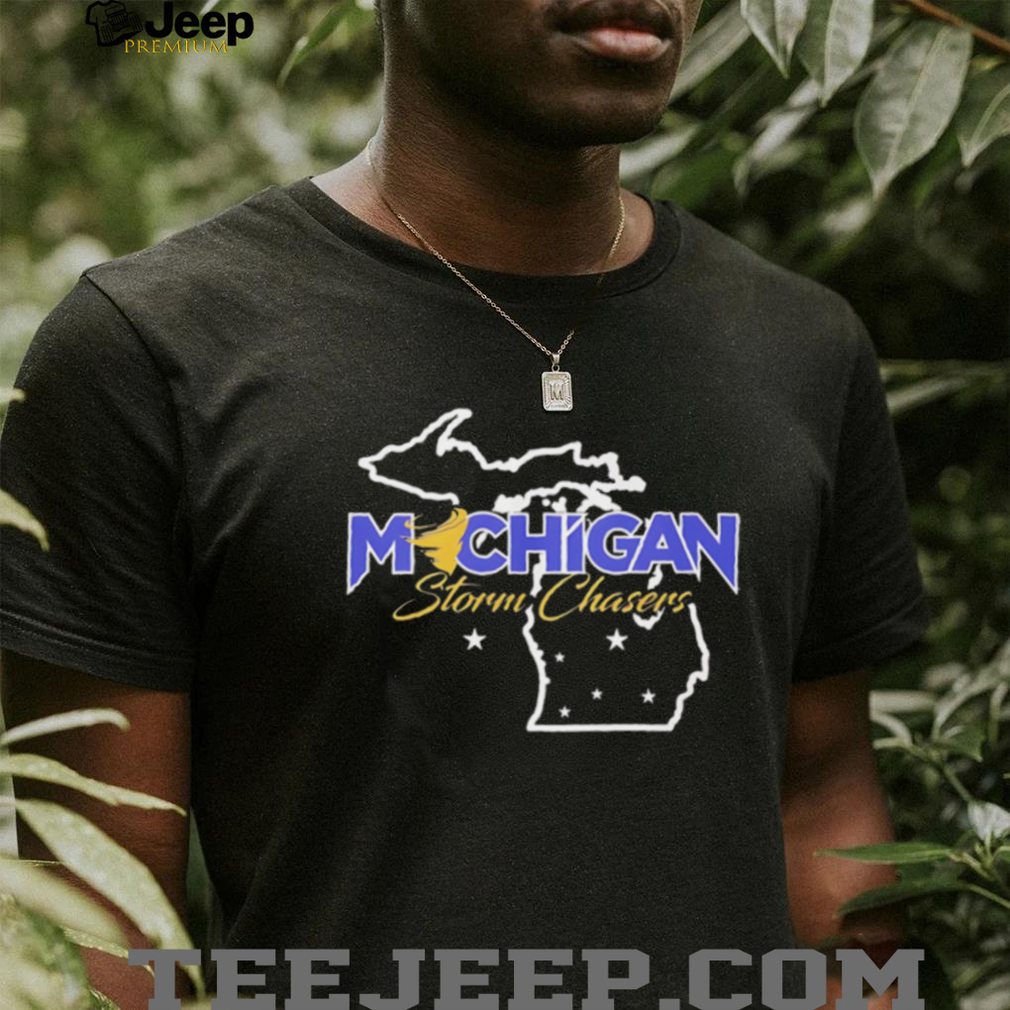 Michigan Storm Chasers State Map Graphic T Shirt Michigan Storm Chasers State Map Graphic T Shirt