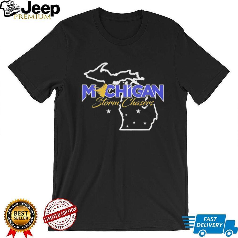 Michigan Storm Chasers State Map Graphic T Shirt Michigan Storm Chasers State Map Graphic T Shirt
