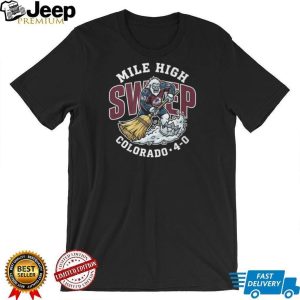 Mile High Sweep Colorado Yeti Hockey Mascot With Broom Sports Fan T Shirt