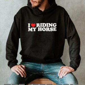 Minimalist Heart Riding My Horse Equestrian Lover Graphic T Shirt