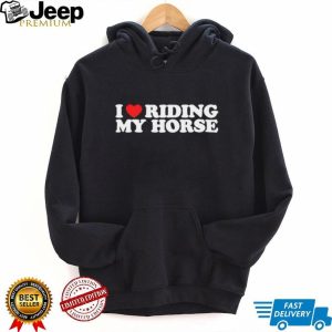 Minimalist Heart Riding My Horse Equestrian Lover Graphic T Shirt