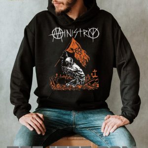 Ministry Band Skull Anarchy Flag Post Apocalyptic Gothic T Shirt