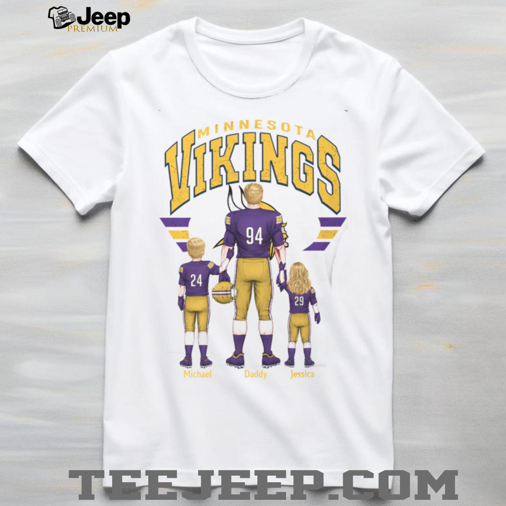Minnesota Vikings Custom Name Number Football Dad Team T Shirt Minnesota Vikings Custom Name Number Football Dad Team T Shirt