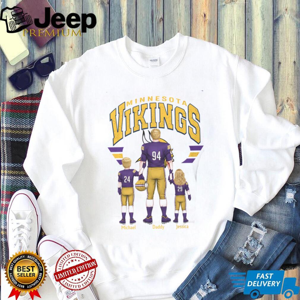 Minnesota Vikings Custom Name Number Football Dad Team T Shirt Minnesota Vikings Custom Name Number Football Dad Team T Shirt