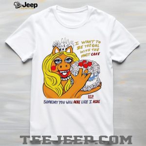 Miss Piggy The Girl With The Most Cake Funny Pop Culture Graphic T Shirt