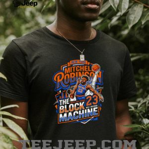 Mitchell Robinson Knicks The Block Machine T Shirt