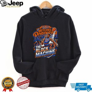Mitchell Robinson Knicks The Block Machine T Shirt