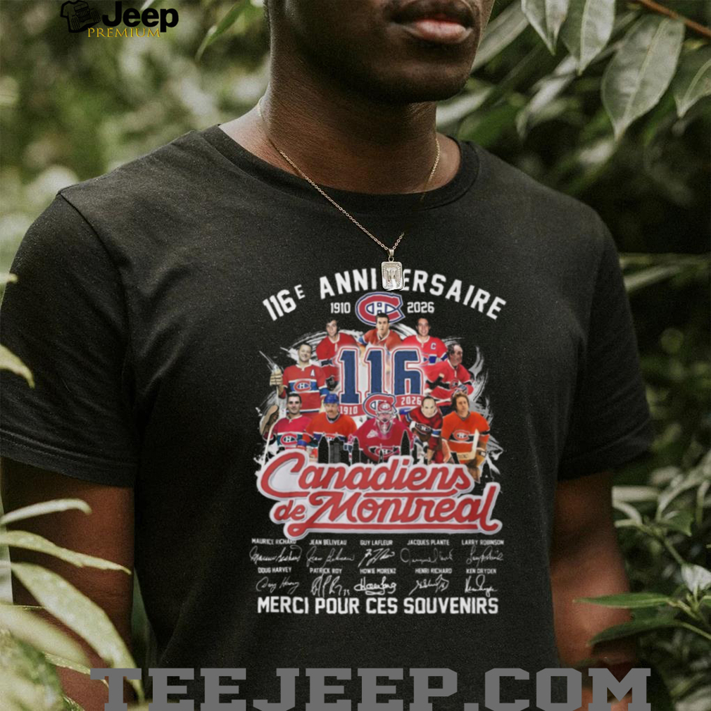 Montreal Canadiens 116th Anniversary Legends Signatures T Shirt Montreal Canadiens 116th Anniversary Legends Signatures T Shirt