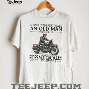 Motorcycle Biker Old Man in His Sixties Retro Rider T Shirt