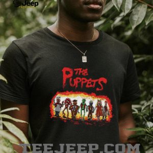 Muppets Gang Vintage Horror Movie Poster Style Graphic T Shirt