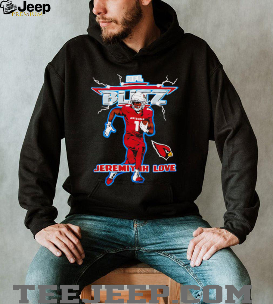NFL Blitz Arizona Cardinals Jeremiyah Love Football Graphic T Shirt NFL Blitz Arizona Cardinals Jeremiyah Love Football Graphic T Shirt