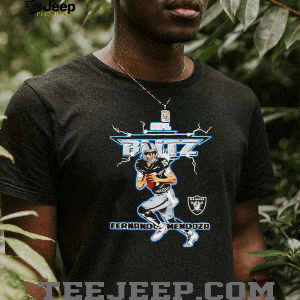 NFL Blitz Las Vegas Raiders Fernando Mendoza Football Graphic T Shirt NFL Blitz Las Vegas Raiders Fernando Mendoza Football Graphic T Shirt