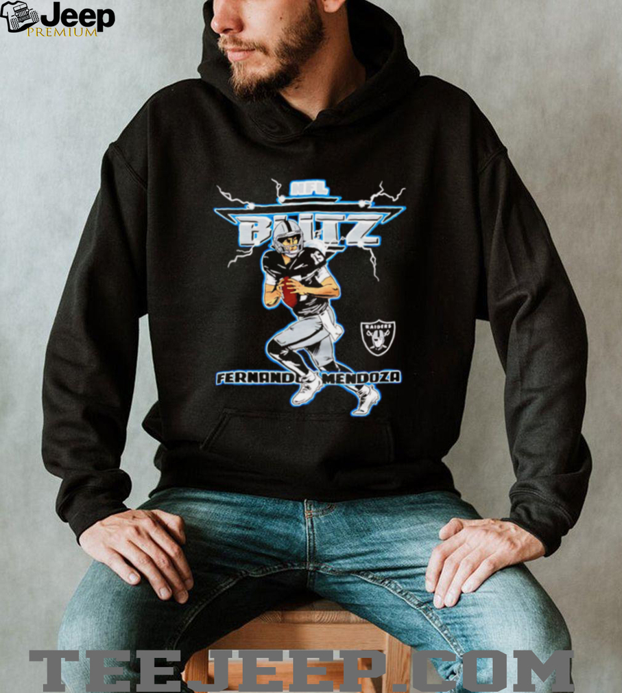 NFL Blitz Las Vegas Raiders Fernando Mendoza Football Graphic T Shirt NFL Blitz Las Vegas Raiders Fernando Mendoza Football Graphic T Shirt