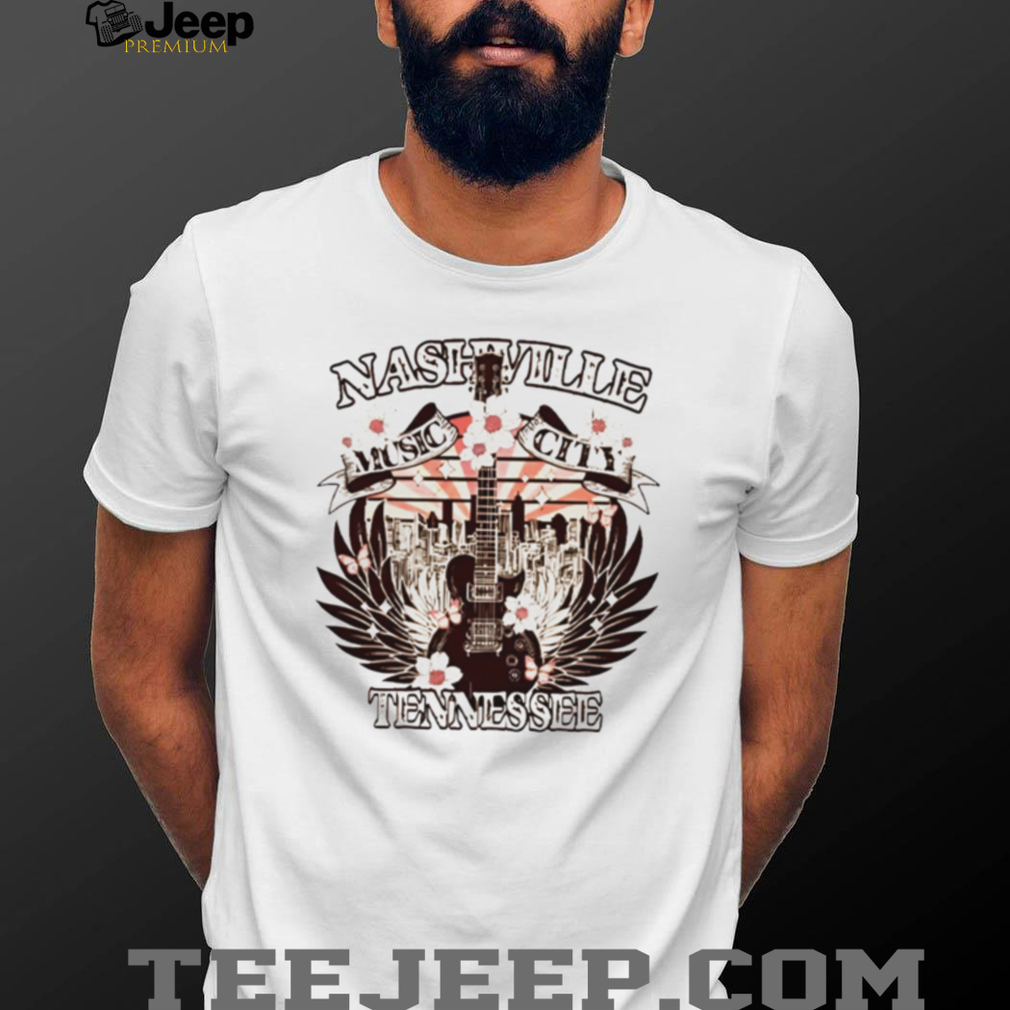 Nashville Music City Tennessee Guitar Skyline Travel T Shirt Nashville Music City Tennessee Guitar Skyline Travel T Shirt
