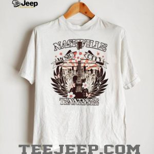 Nashville Music City Tennessee Guitar Skyline Travel T Shirt