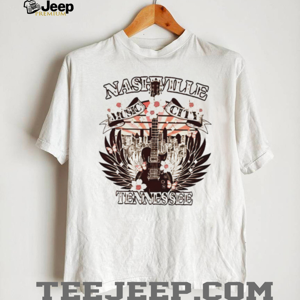 Nashville Music City Tennessee Guitar Skyline Travel T Shirt Nashville Music City Tennessee Guitar Skyline Travel T Shirt