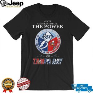 Never Underestimate The Power Of Tampa Bay Sports T Shirt Tri Logo Circle Design