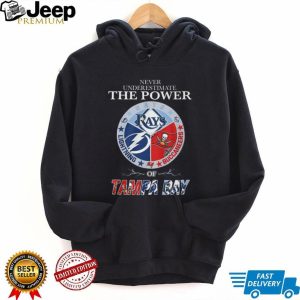 Never Underestimate The Power Of Tampa Bay Sports T Shirt Tri Logo Circle Design