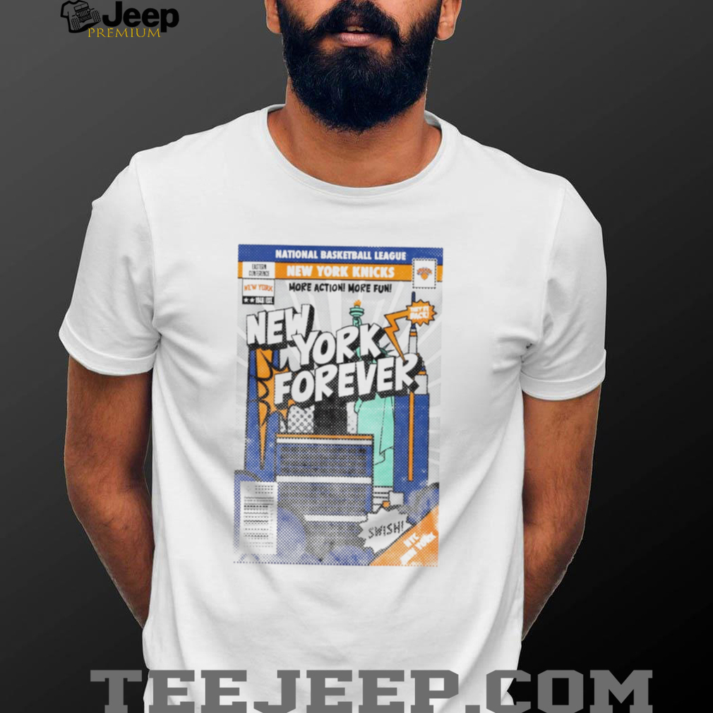 New York Forever Comic Book Skyline Basketball T Shirt New York Forever Comic Book Skyline Basketball T Shirt