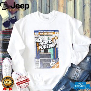 New York Forever Comic Book Skyline Basketball T Shirt