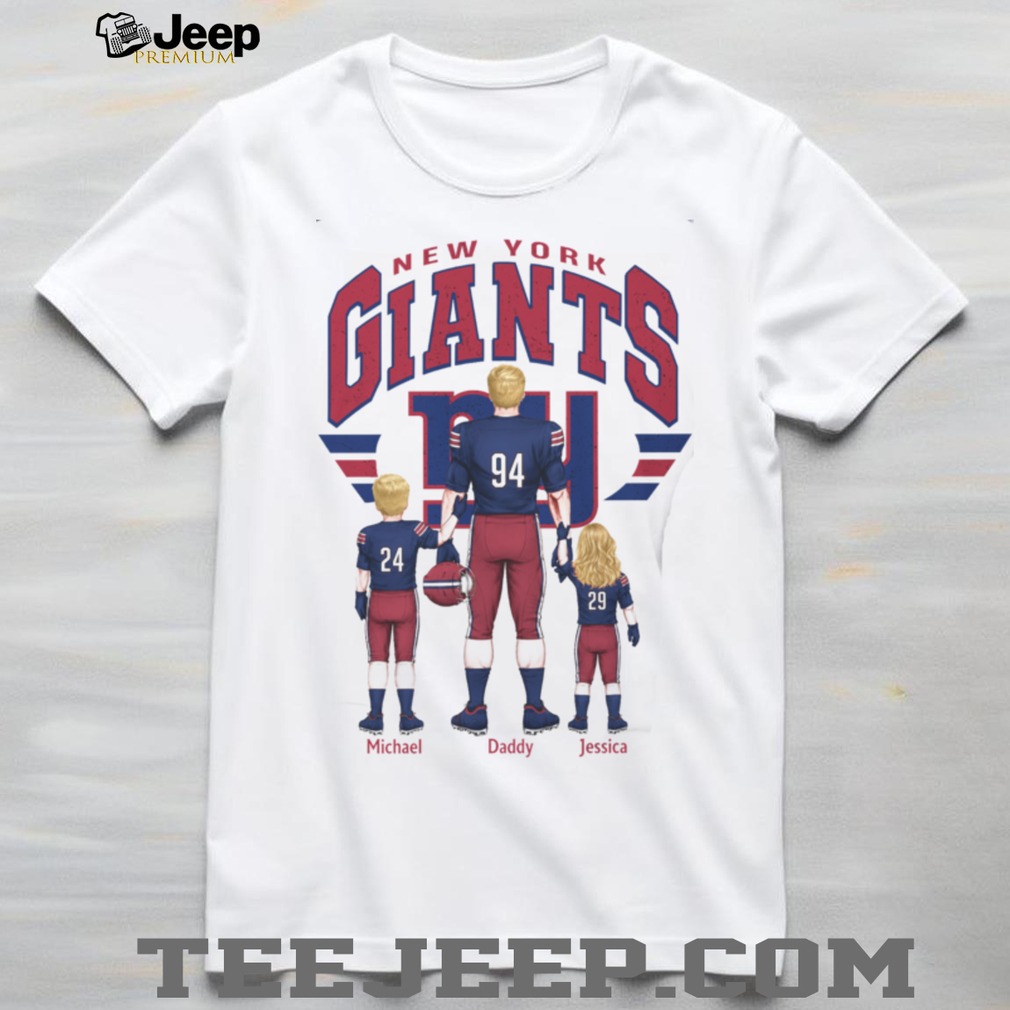 New York Giants Best Dad Ever Custom Name And Number Family T Shirt New York Giants Best Dad Ever Custom Name And Number Family T Shirt
