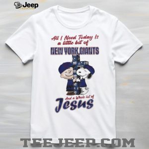 New York Giants Charlie Brown Snoopy Faith Jesus T Shirt