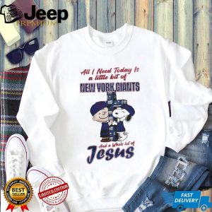 New York Giants Charlie Brown Snoopy Faith Jesus T Shirt