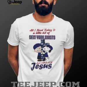 New York Giants Charlie Brown Snoopy Faith Jesus T Shirt