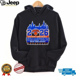 New York Knicks 2026 Eastern Conference Champions 9x Time skyline shirt