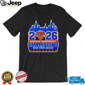 New York Knicks 2026 Eastern Conference Champions 9x Time skyline shirt