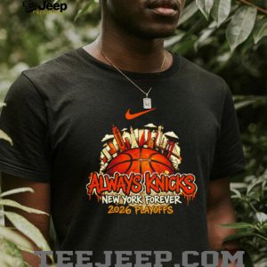 New York Knicks Basketball 2026 Playoffs Skyline T Shirt