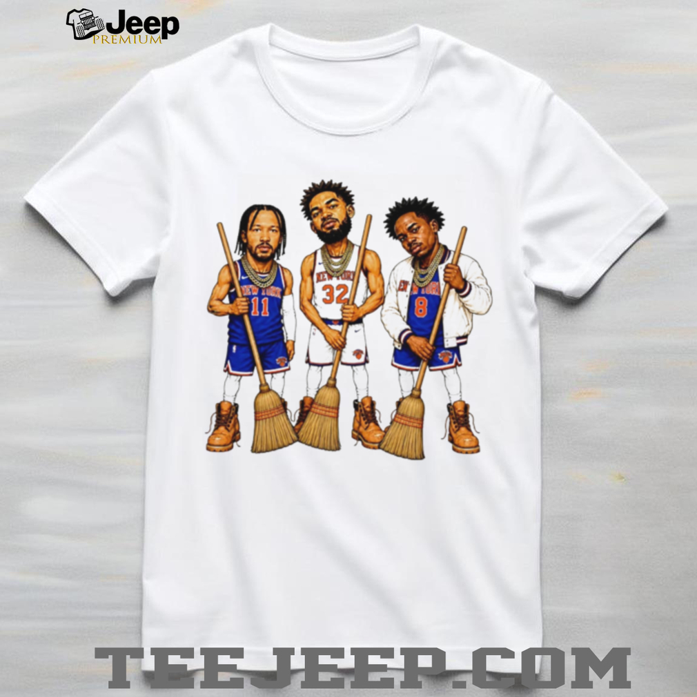 New York Knicks Players Sweeping The Competition T Shirt New York Knicks Players Sweeping The Competition T Shirt