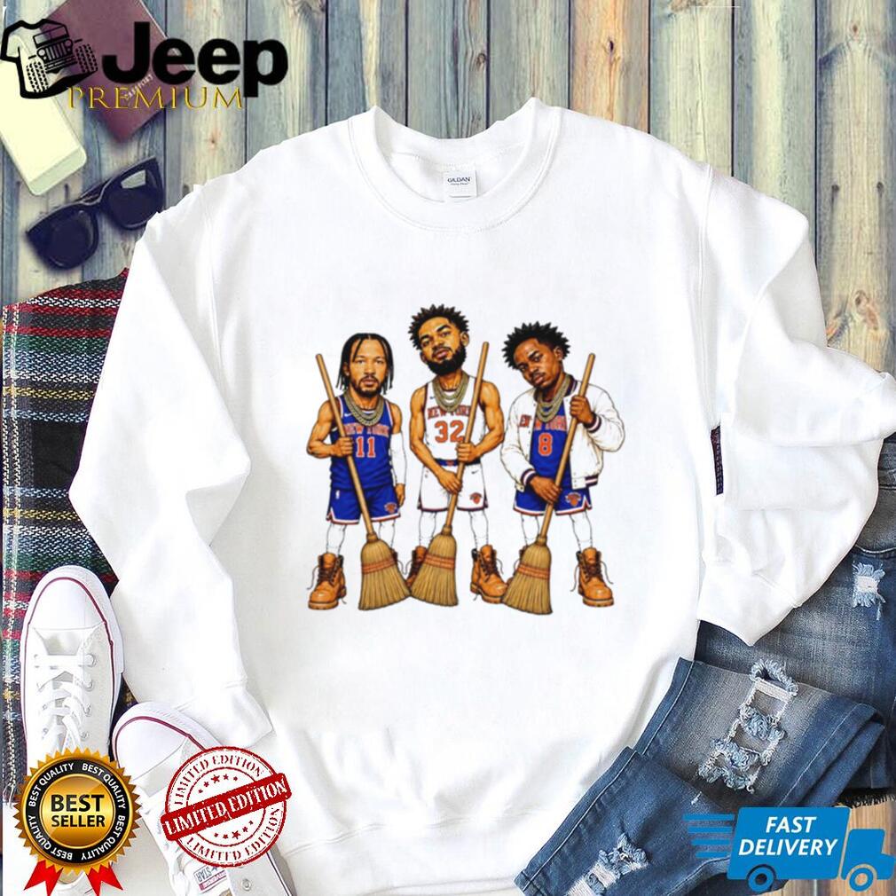 New York Knicks Players Sweeping The Competition T Shirt New York Knicks Players Sweeping The Competition T Shirt