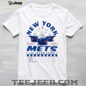 New York Mets Ice Cream Stand Retro Baseball Logo T Shirt