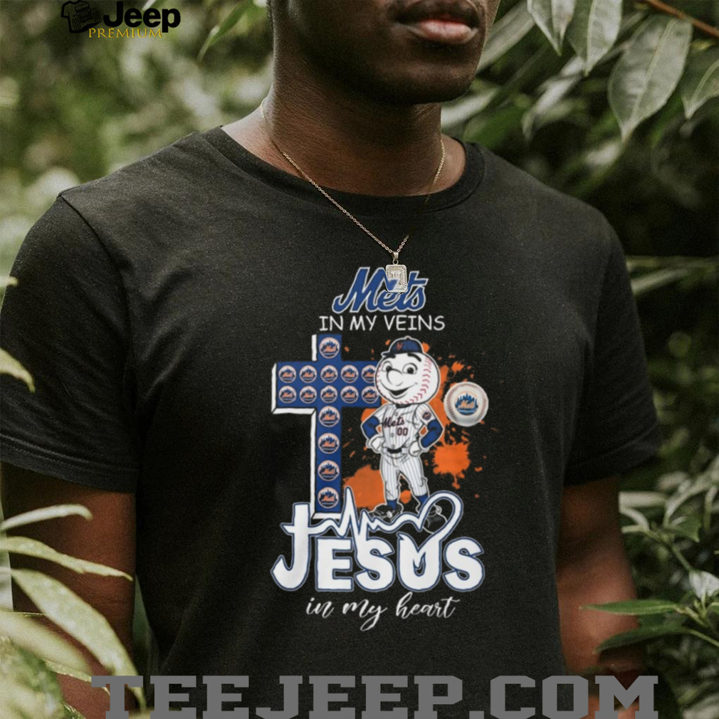 New York Mets Mr Met Cross Faith Jesus In My Heart T Shirt New York Mets Mr Met Cross Faith Jesus In My Heart T Shirt