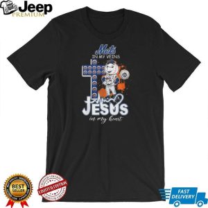 New York Mets Mr Met Mascot Cross Heartbeat Jesus In My Heart T Shirt