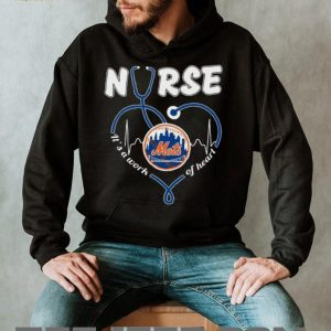 New York Mets Nurse Work Of Heart Stethoscope Baseball T Shirt