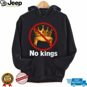 No Kings Anti Trump Crown Hair Silhouette Political T Shirt