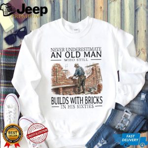 Old Man Bricklayer Mason In His Sixties Builder T Shirt