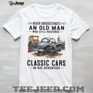 Old Man Classic Car Restoration 70s Mechanic T Shirt