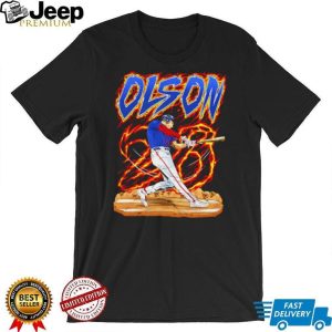 Olson 28 Baseball Batter Flame Sports T Shirt