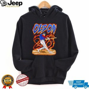 Olson 28 Baseball Batter Flame Sports T Shirt