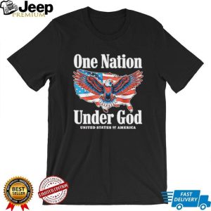 One Nation Under God Patriotic American Eagle T Shirt