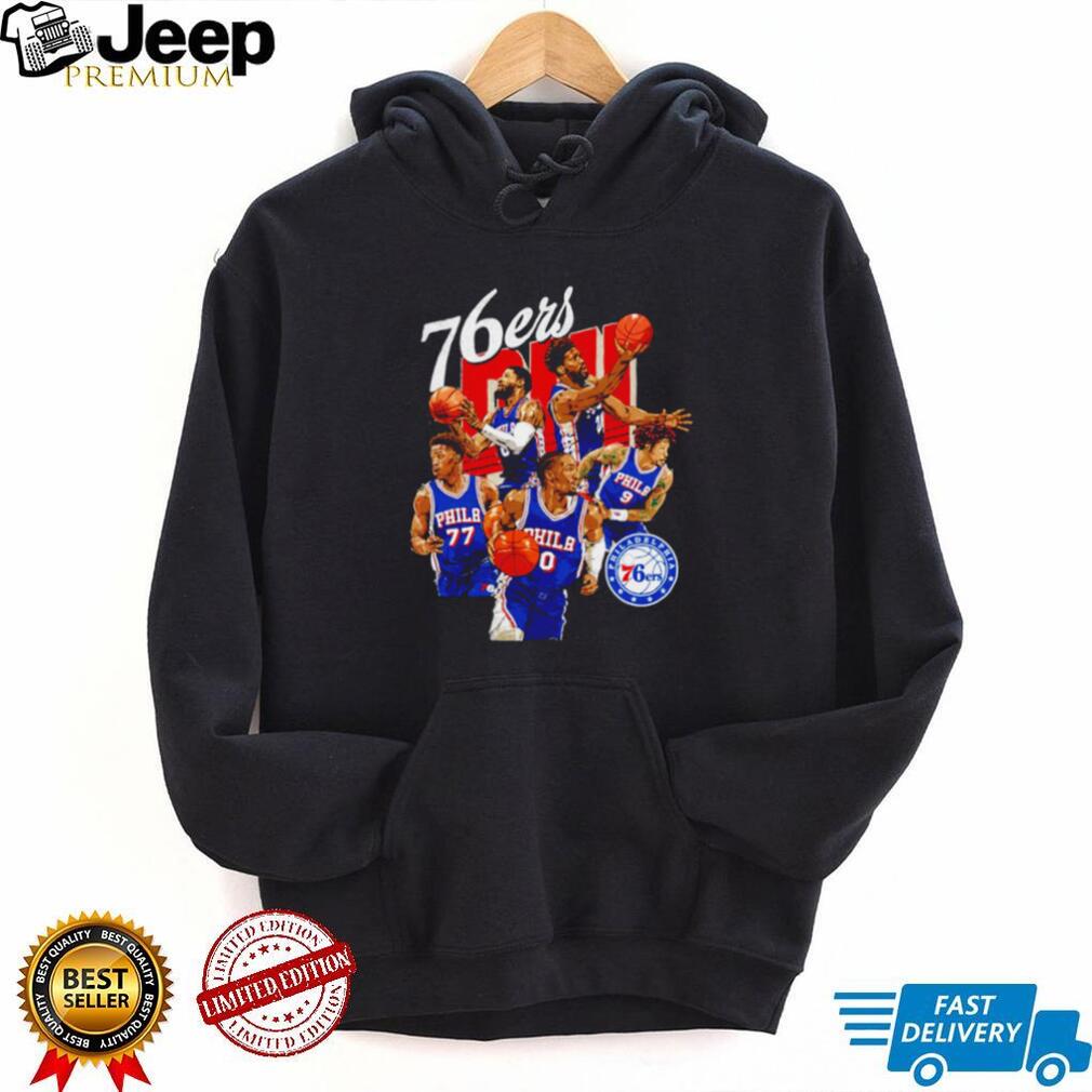 Philadelphia 76ers Team Montage Basketball Graphic T Shirt Philadelphia 76ers Team Montage Basketball Graphic T Shirt