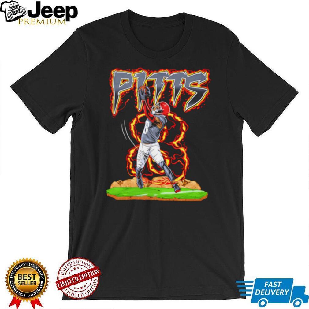 Pitts 8 Football Player Fire Sports T Shirt Pitts 8 Football Player Fire Sports T Shirt