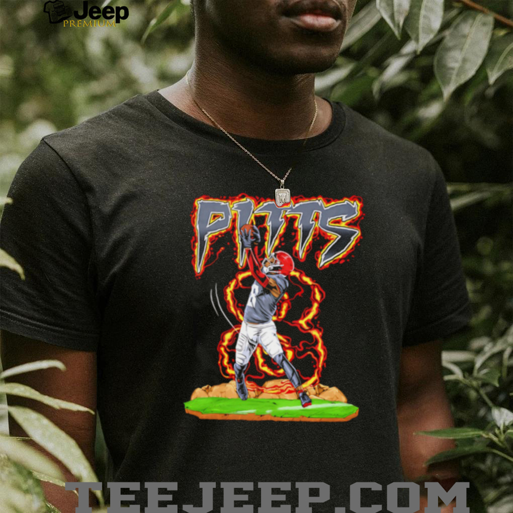 Pitts 8 Football Player Fire Sports T Shirt Pitts 8 Football Player Fire Sports T Shirt